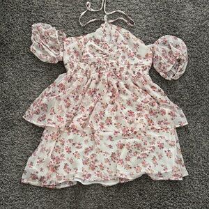 Promesa White and Pink Floral dress